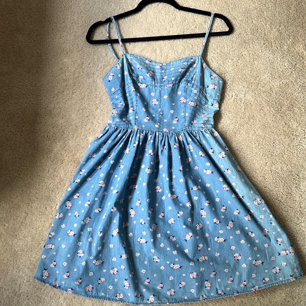 Forever 21 indigo chambray sundress. Size M medium